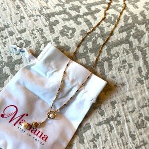 Mariana rose gold lariat necklace Cookie Dough collection